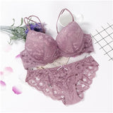 lingerie pink sujetador transparente panties and bra set